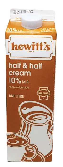 Hewitt's Dairy - 10% Half and Half Cream, 1 L