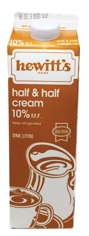 Hewitt's Dairy - 10% Half and Half Cream, 1 L