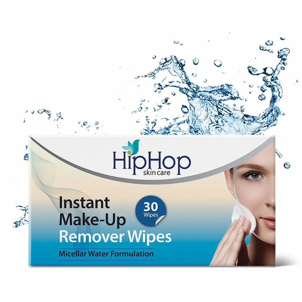 HipHop Bikini & Underarm Wax Strips (Argan Oil, 12 Strips)   Instant Makeup Remover Wipes (Micellar water, 30 Wipes)