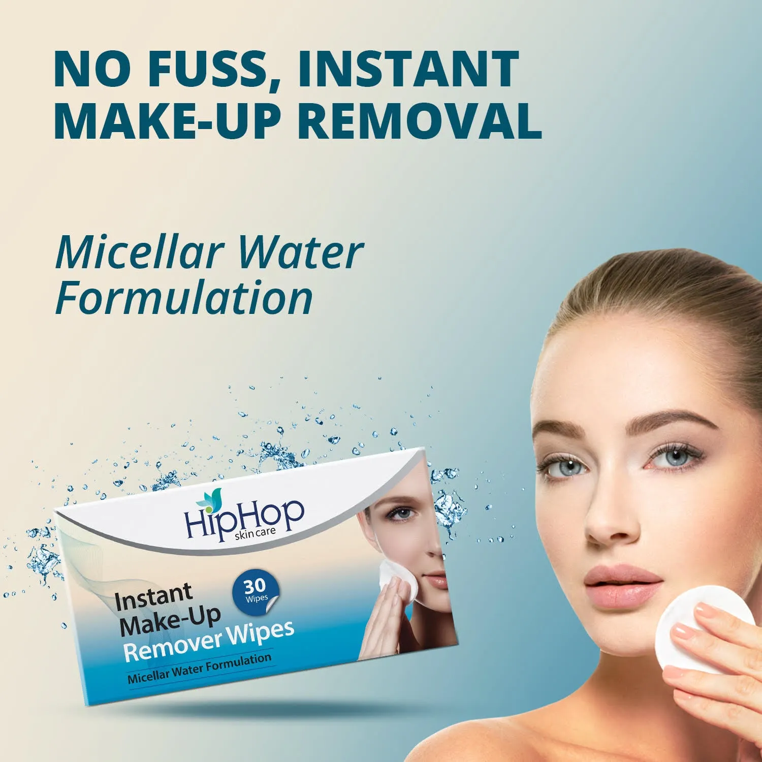 HipHop Bikini & Underarm Wax Strips (Argan Oil, 12 Strips)   Instant Makeup Remover Wipes (Micellar water, 30 Wipes)