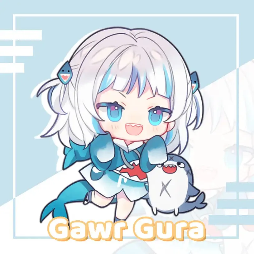 Hololive Vtuber - Gawr Gura Double-sided Acrylic Keychain