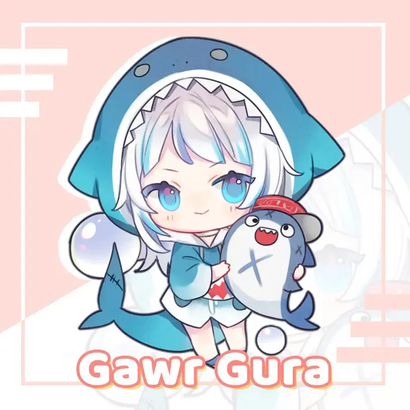 Hololive Vtuber - Gawr Gura Double-sided Acrylic Keychain