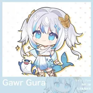 Hololive Vtuber - Gawr Gura Double-sided Acrylic Keychain