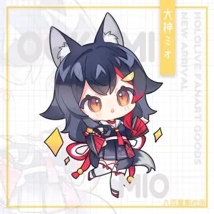 Hololive Vtuber - Ookami Mio Double-sided Acrylic Keychain