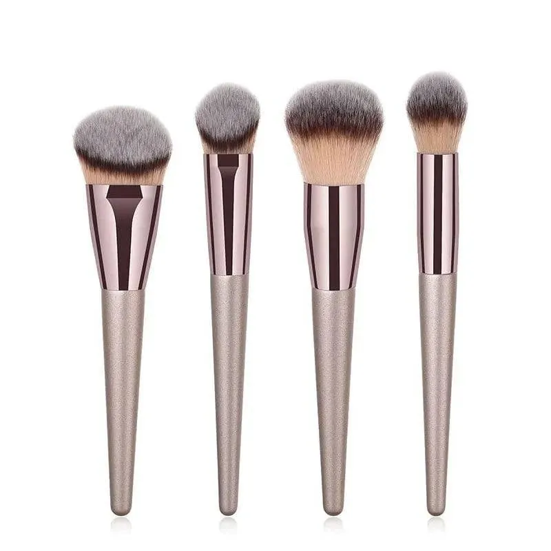 Hot Champagne Makeup Brushes Set for Women Cosmetic Foundation Powder Blush