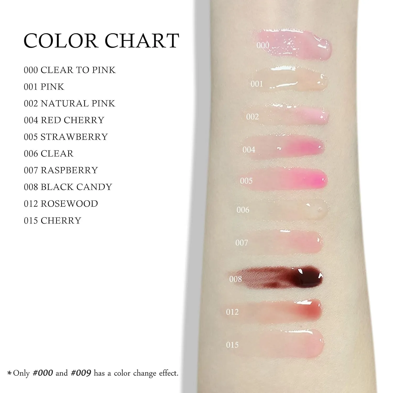 Hydrating Lip Glow Oil, Clear to Pink, Color Change Effect, Moisturizing Transparent Plumping Lip Oil Tinted for Lip Care and Dry Lips, by Ownest Beauty