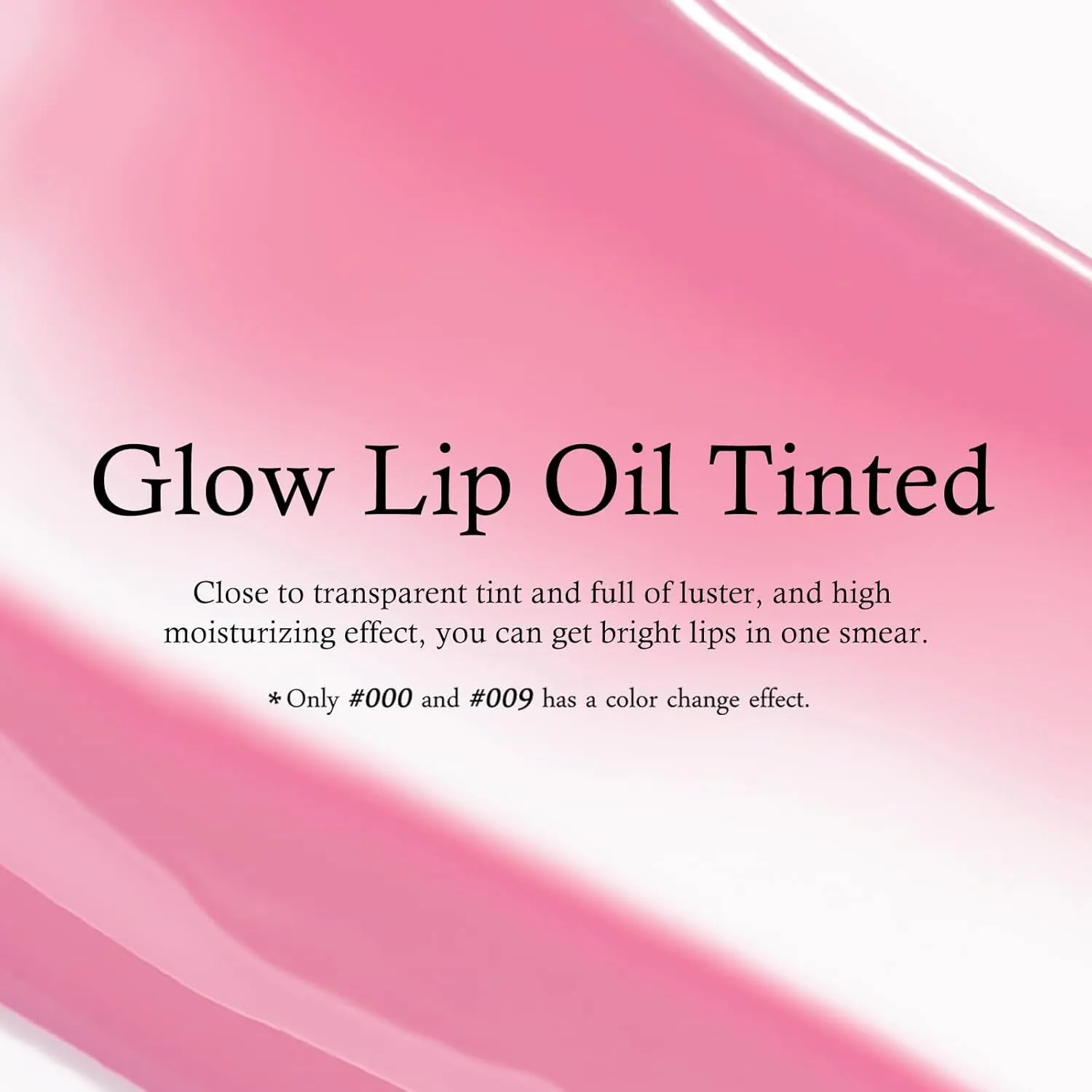 Hydrating Lip Glow Oil, Clear to Pink, Color Change Effect, Moisturizing Transparent Plumping Lip Oil Tinted for Lip Care and Dry Lips, by Ownest Beauty