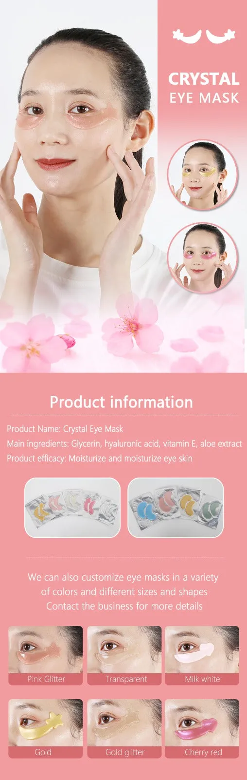 Hydrogel Eye Mask Patch Under Dark Circles Anti Aging Stars(Bulk 3 Sets)
