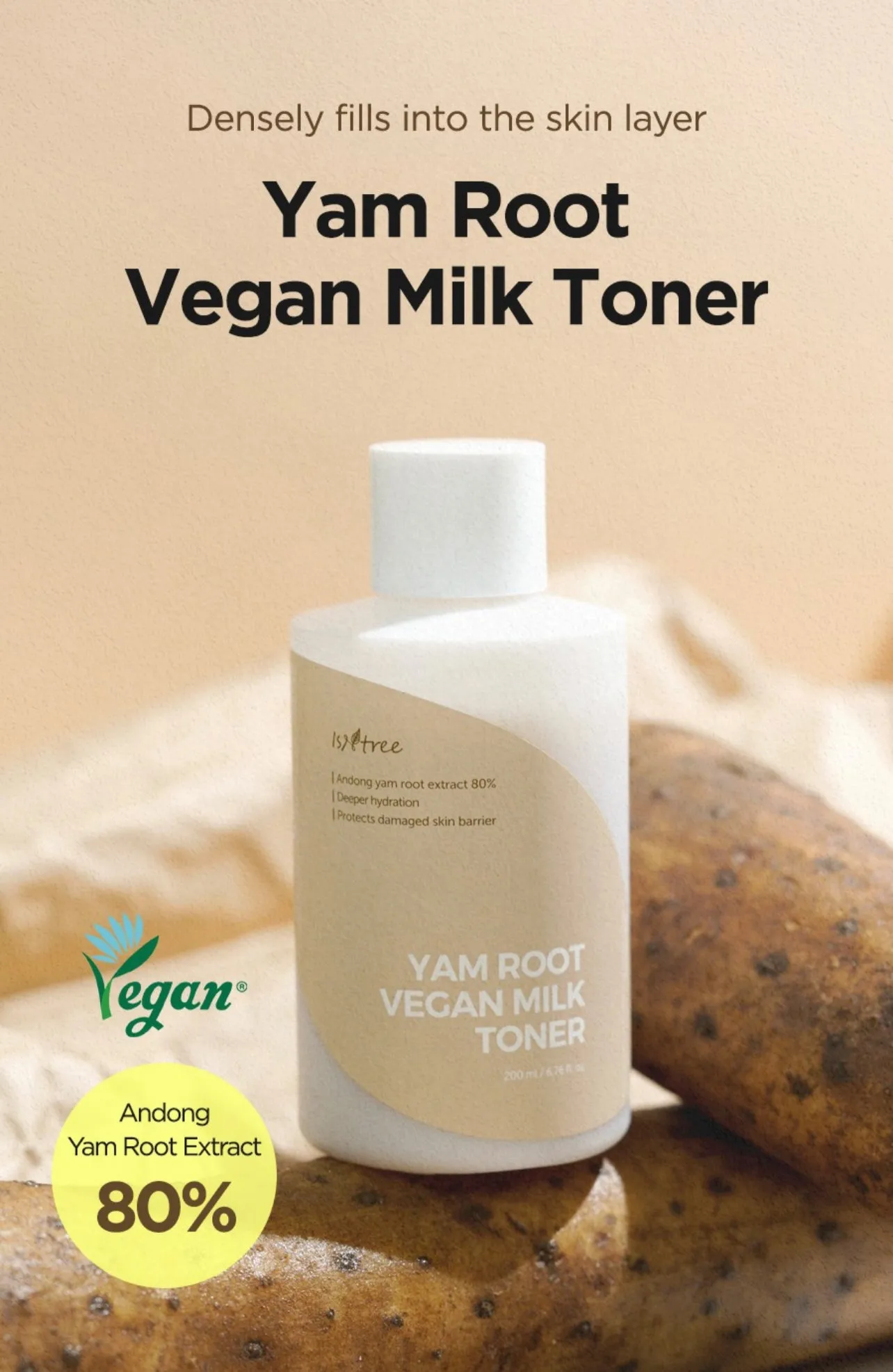 ISNTREE Yam Root Vegan Milk Toner تونر الحليب النباتي المرطب
