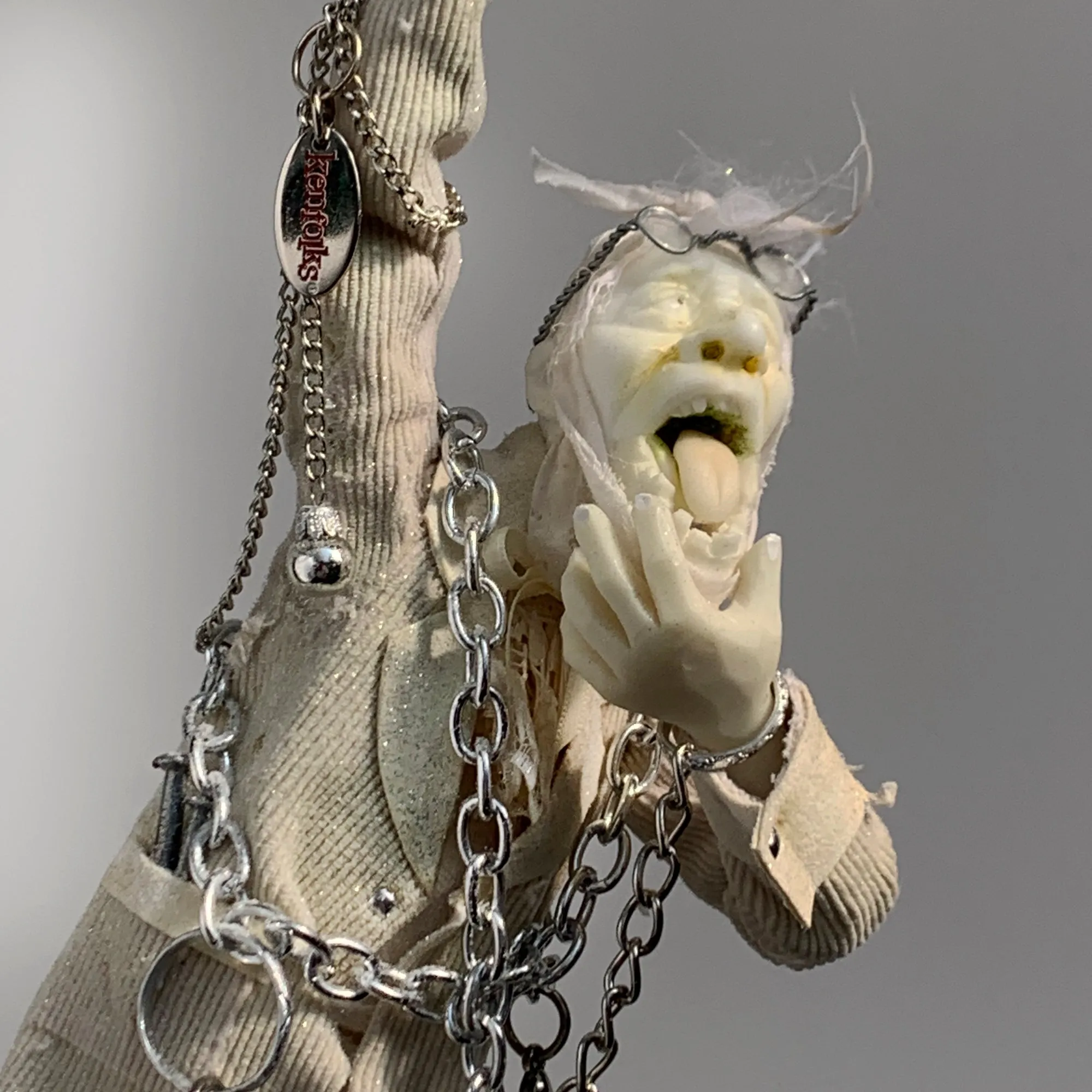 Jacob Marley Christmas Ornament - Glows in the dark - Unique take on Dickens character - Perfect gift for a Christmas Carol collector