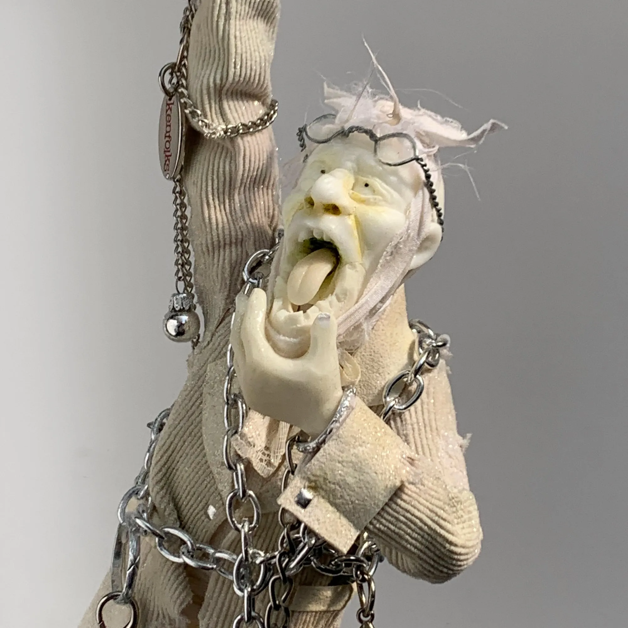 Jacob Marley Christmas Ornament - Glows in the dark - Unique take on Dickens character - Perfect gift for a Christmas Carol collector