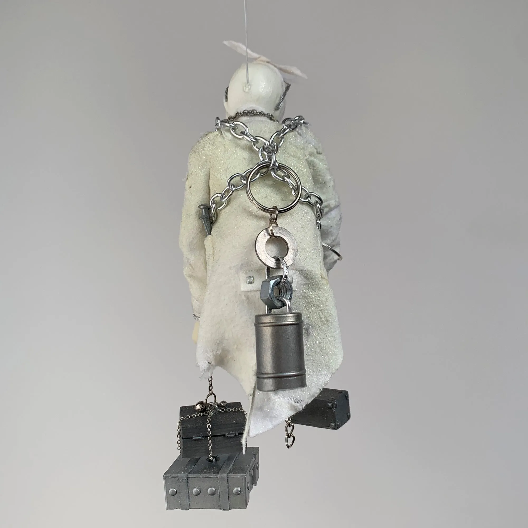 Jacob Marley Christmas Ornament - Glows in the dark - Unique take on Dickens character - Perfect gift for a Christmas Carol collector