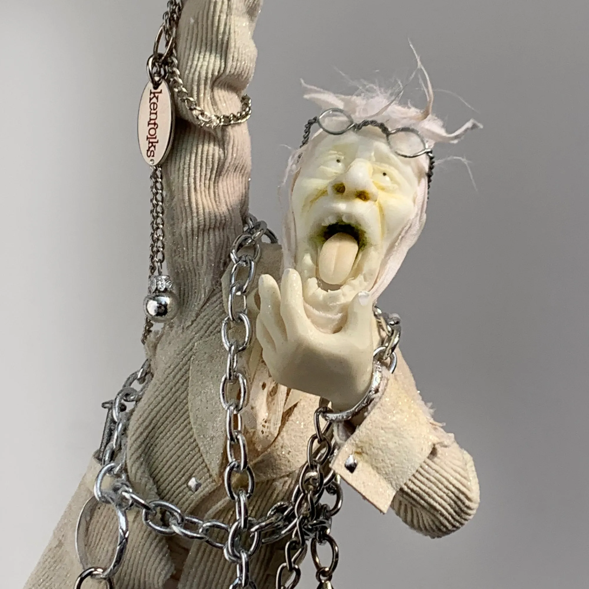 Jacob Marley Christmas Ornament - Glows in the dark - Unique take on Dickens character - Perfect gift for a Christmas Carol collector