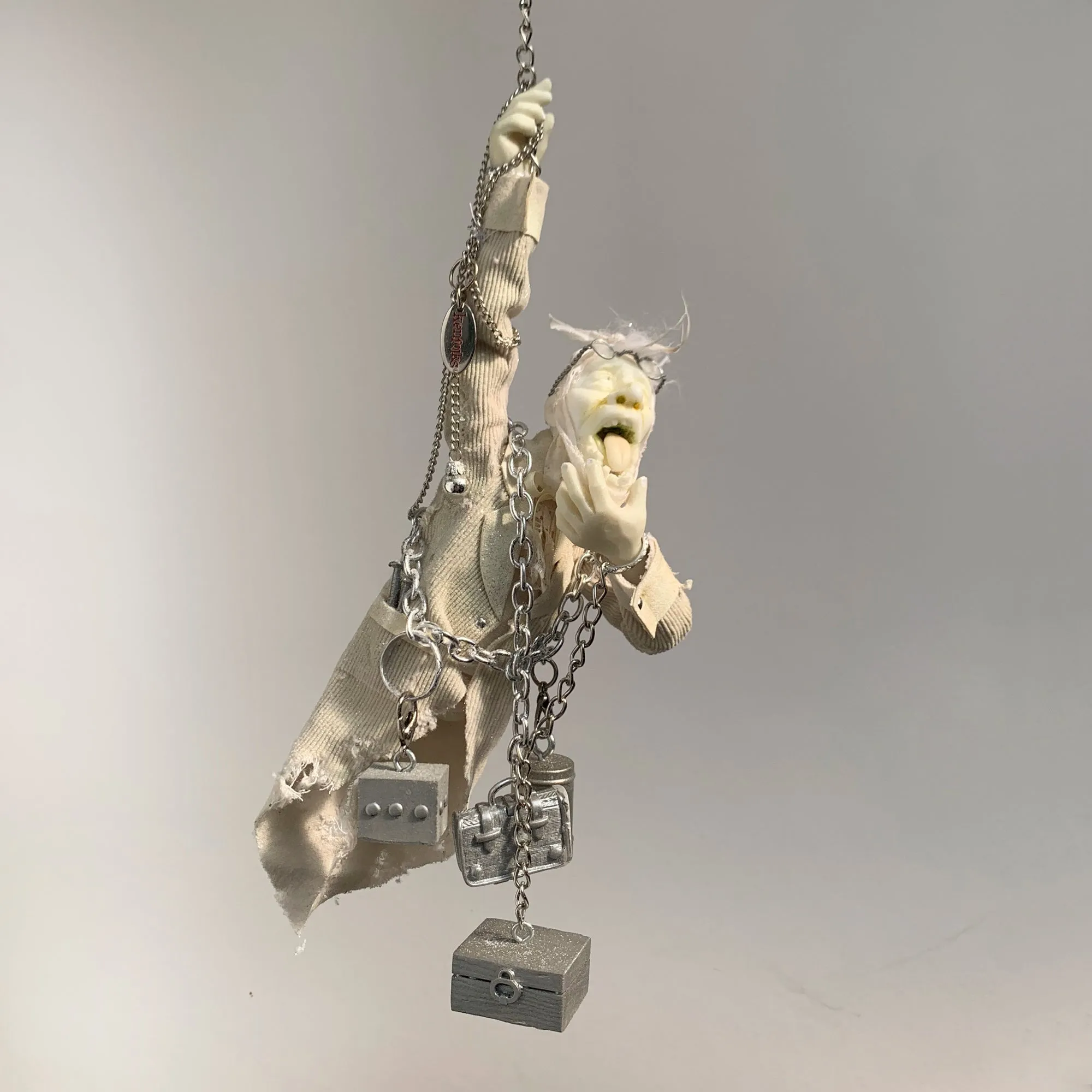 Jacob Marley Christmas Ornament - Glows in the dark - Unique take on Dickens character - Perfect gift for a Christmas Carol collector