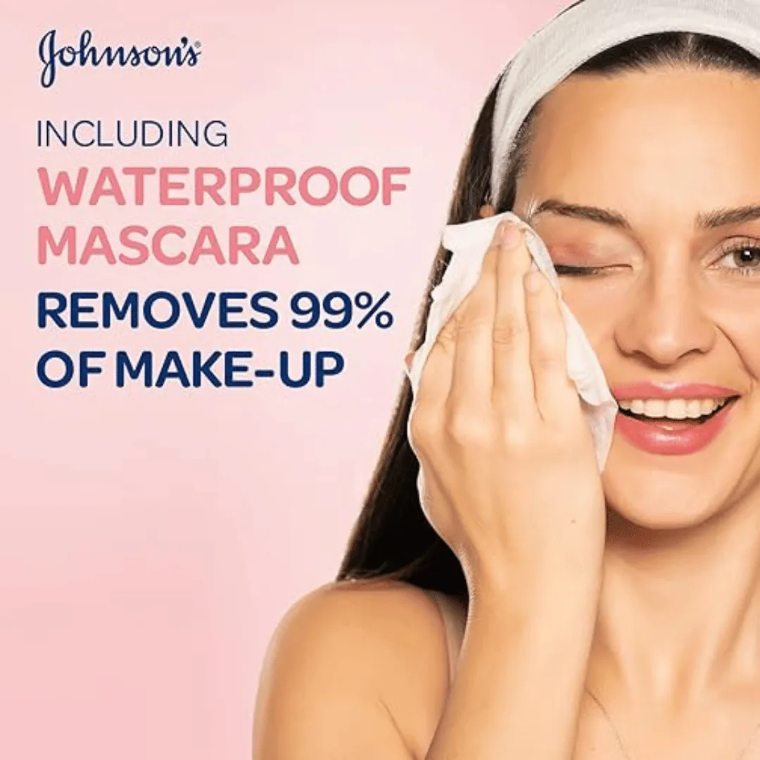 J&J Facial Wipes Micellar Refreshing Normal Pink, 25s