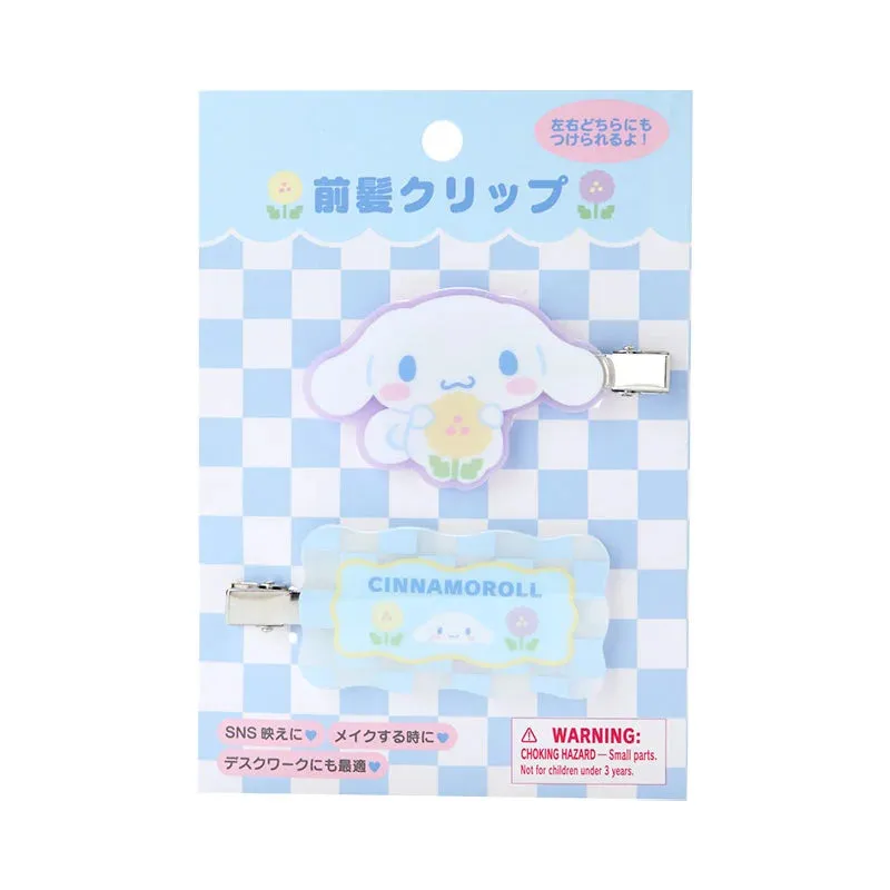 Japan Sanrio - Cinnamoroll Bangs Clip (Pastel Checker)