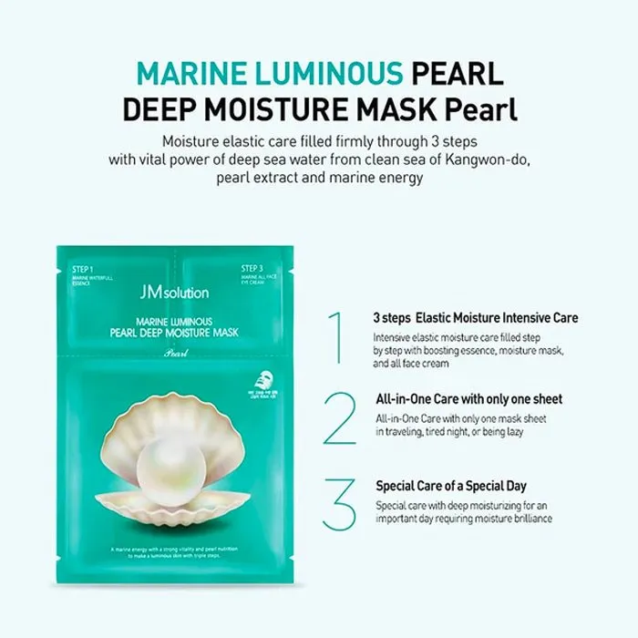 JM Solution Marine Luminous Pearl Deep Moisture Mask 10pcs