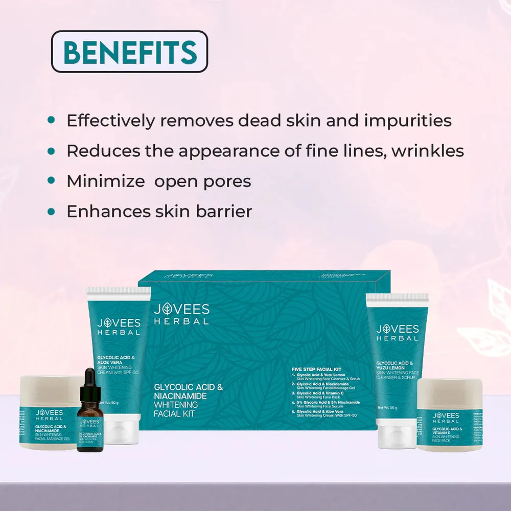 Jovees Heral Glycolic Acid & Niacinamide Whitening Big Facial Kit