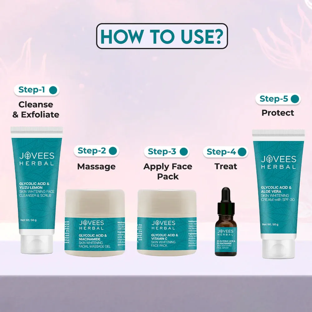 Jovees Heral Glycolic Acid & Niacinamide Whitening Big Facial Kit