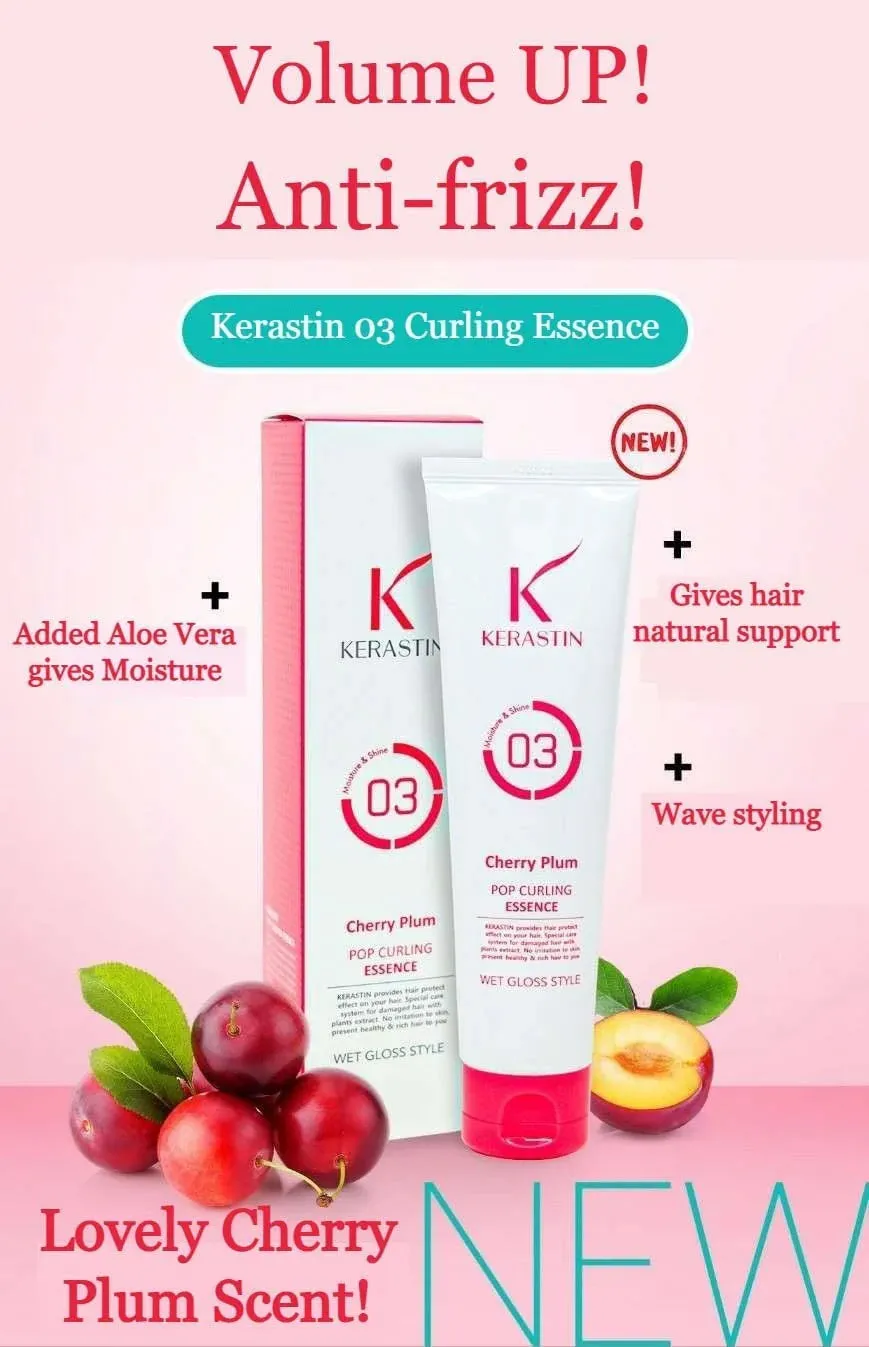 [Kerastin] Cherry Plum Pop Curling Hair Essence (150mL/5.07fl.oz)