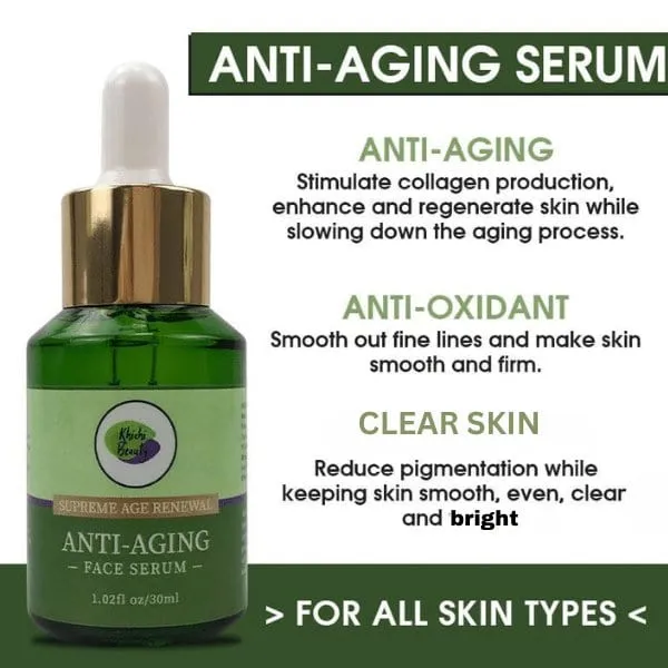 Khichi Beauty 6 pc Supreme Age Renewal Anti-Aging Skincare Set.