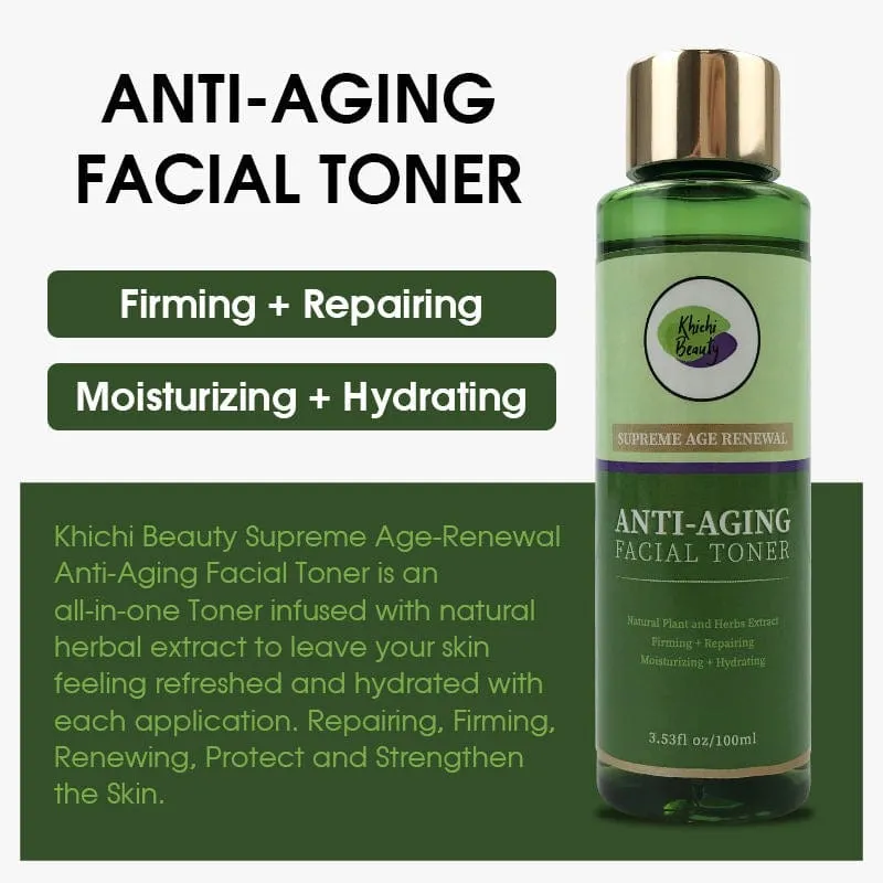 Khichi Beauty 6 pc Supreme Age Renewal Anti-Aging Skincare Set.