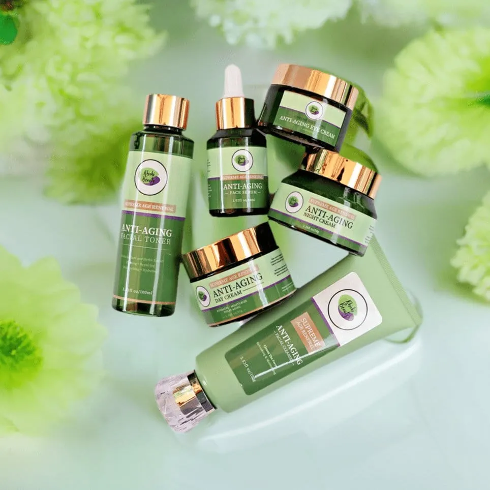 Khichi Beauty 6 pc Supreme Age Renewal Anti-Aging Skincare Set.