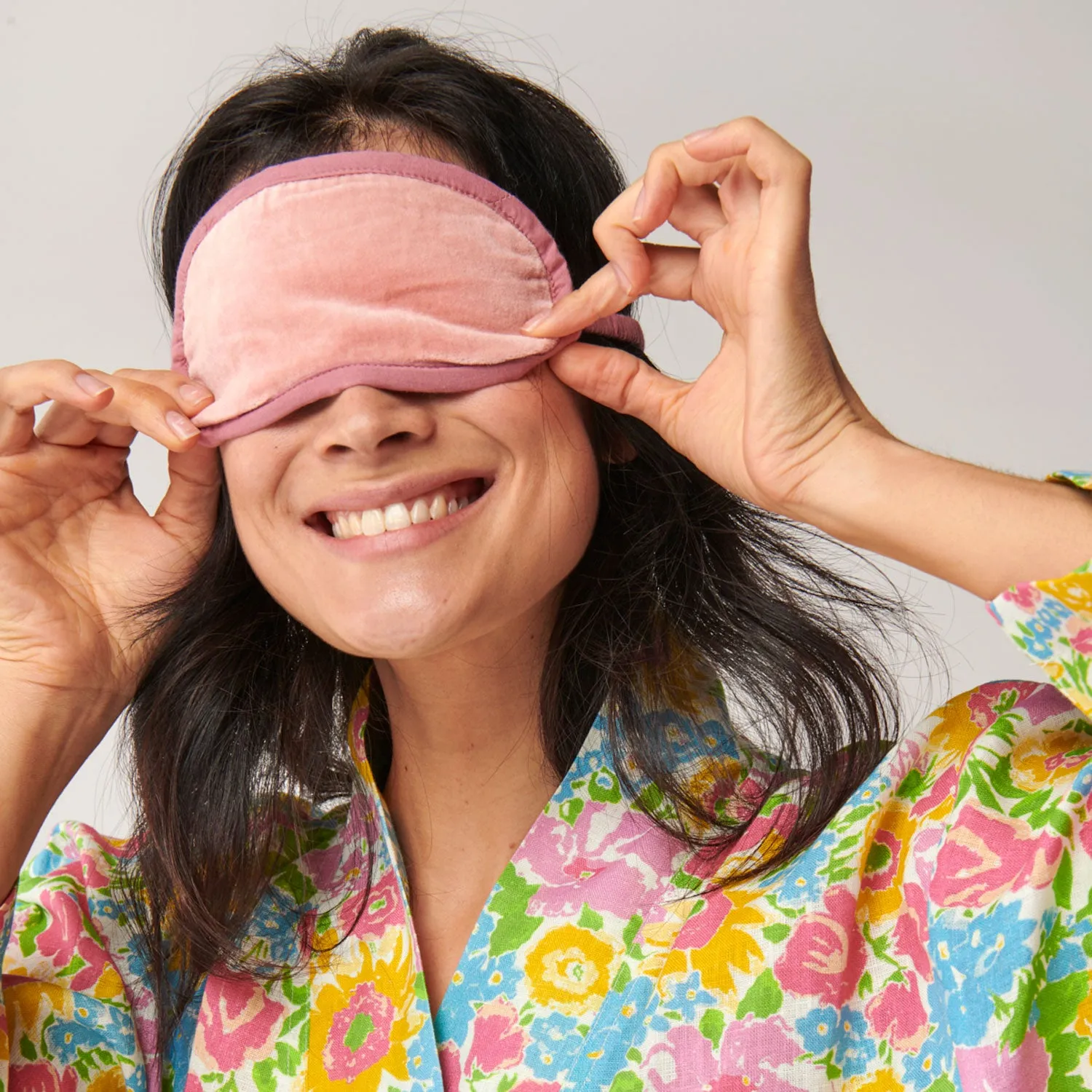 Kip & Co Velvet Eye Mask - Shrimp