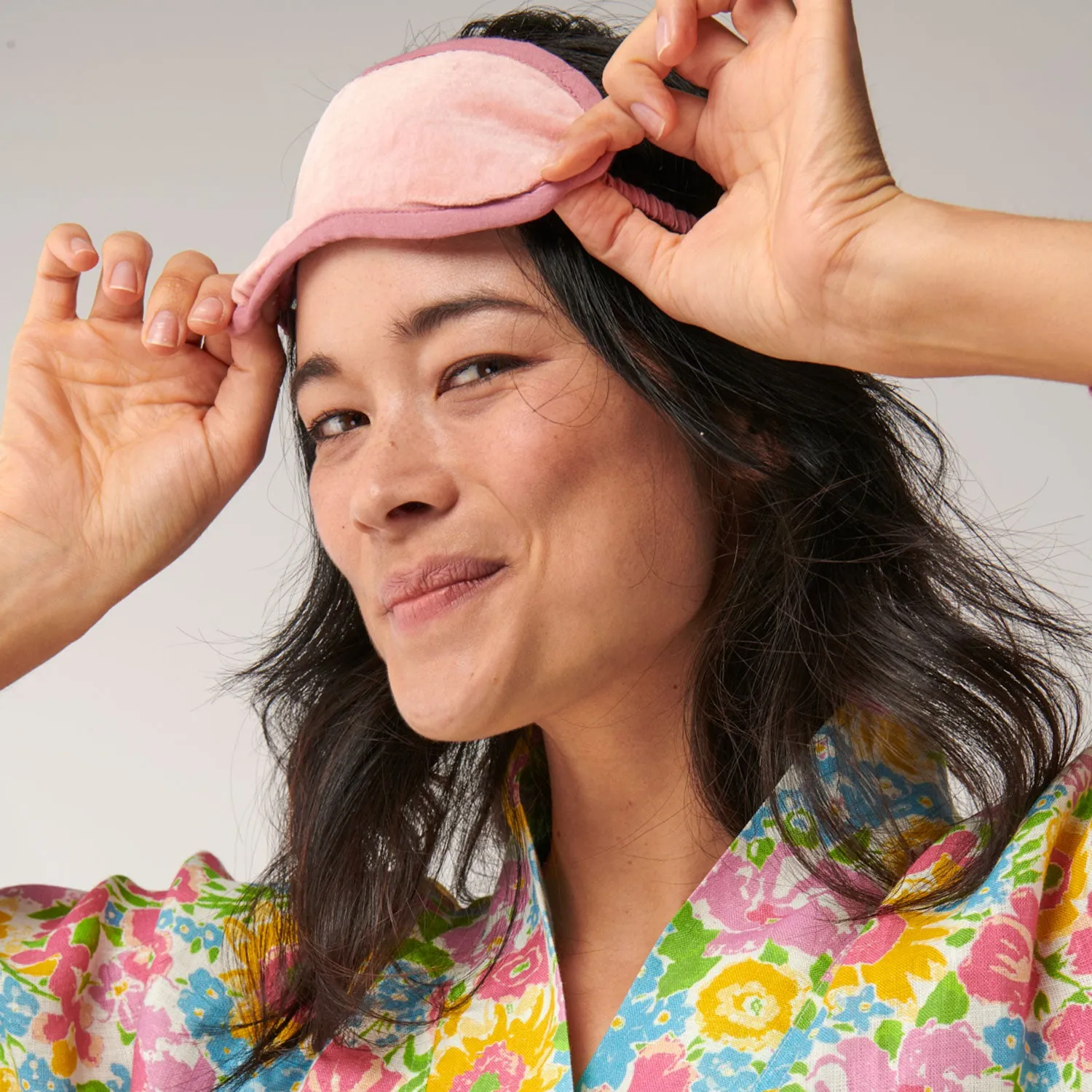 Kip & Co Velvet Eye Mask - Shrimp