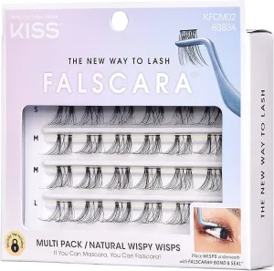 KISS FALSCARA multi pack natural wispy wisps رموش صناعية طرفية طبيعية