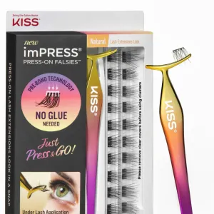 KISS Impress Press on Falsies SPIKY Lash Extensions press & go only 1 step رموش صناعية طرفية خطوة واحدة بدون صمغ