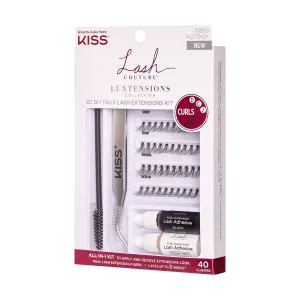 KISS lash couture luxtensions collection 3D flaux lash extensions kit 40 clusters  بكج رموش اكستنشن تدوم لاسبوعين