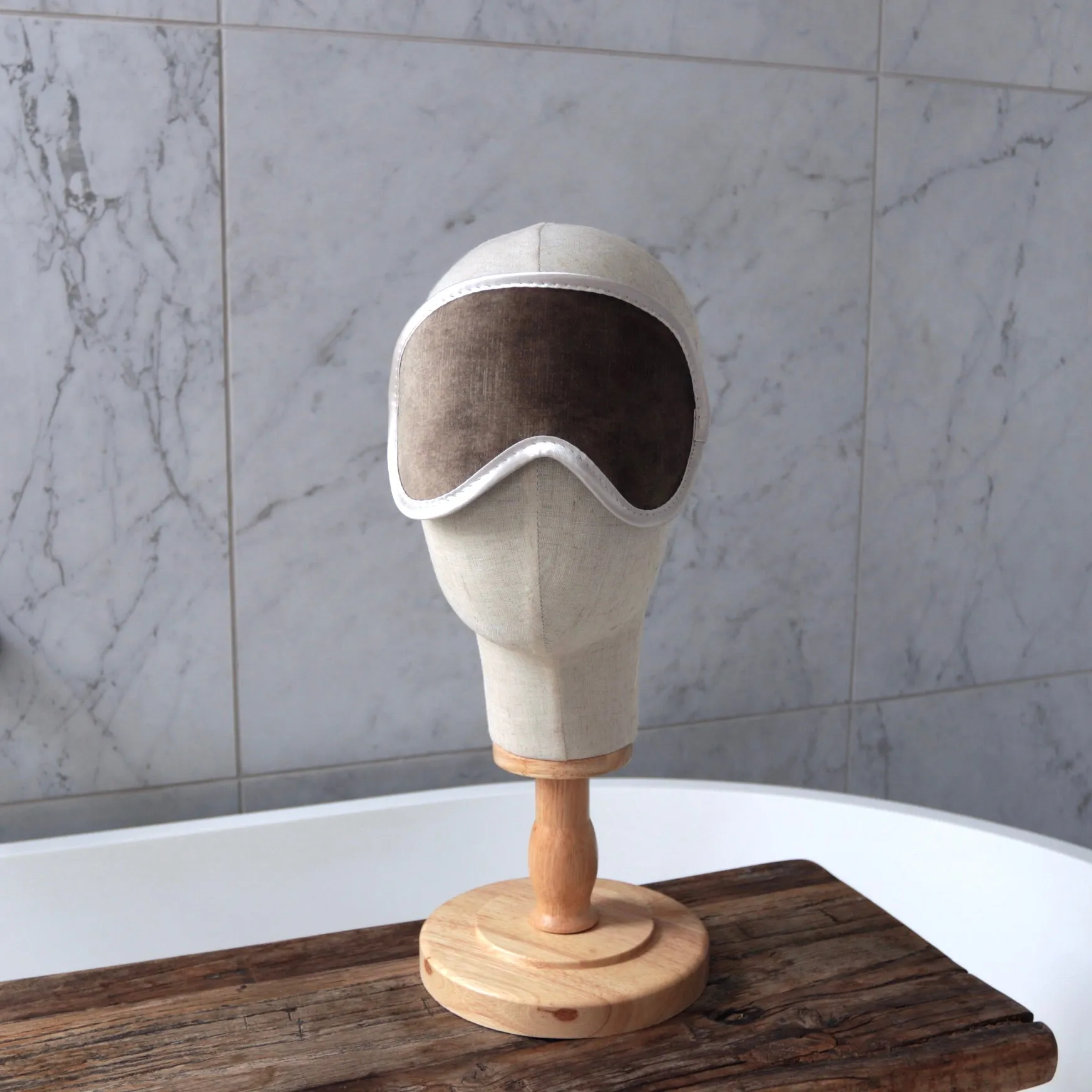 Latte Velvet Eye Mask
