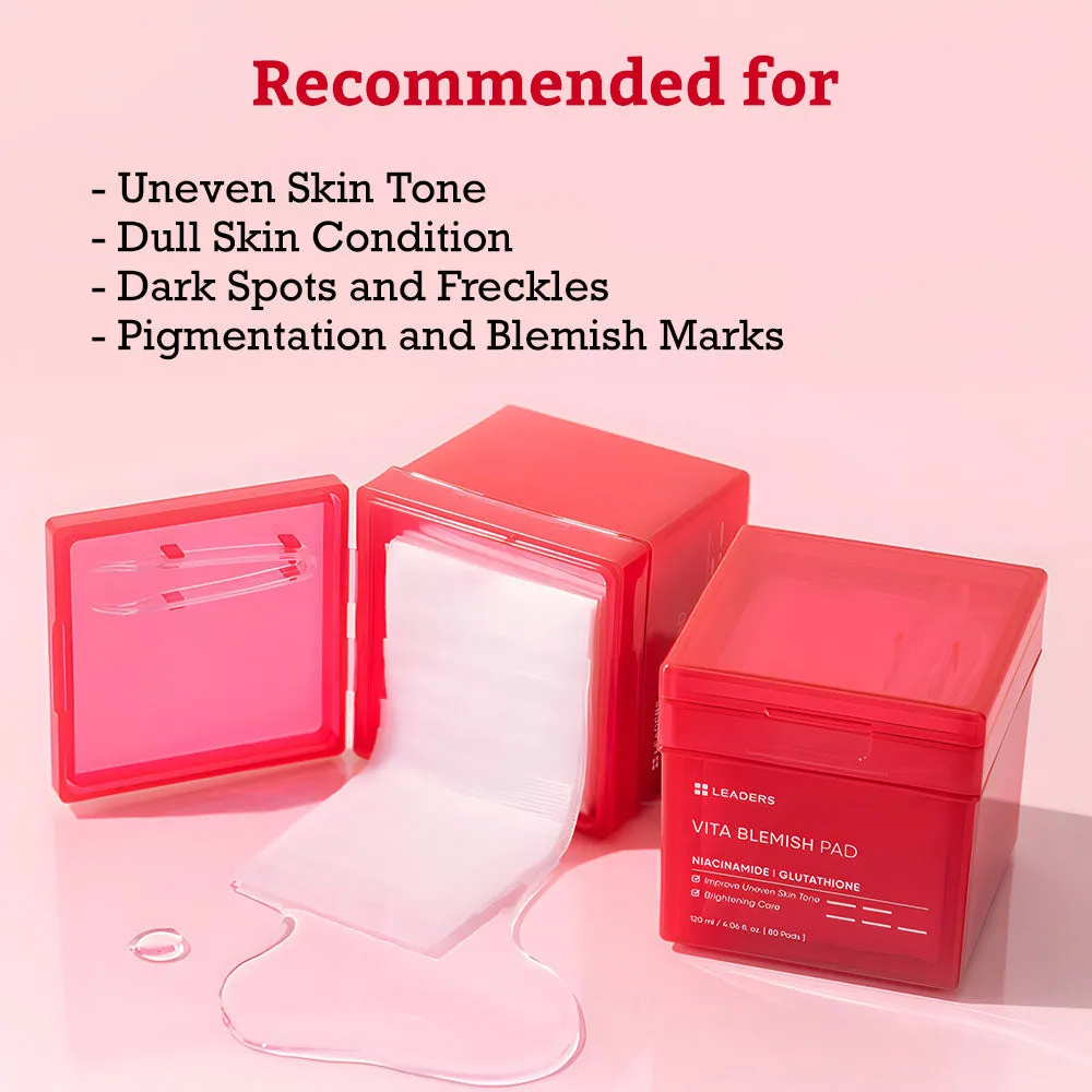 Leaders Vita Blemish Toner Pads (80 Pads)
