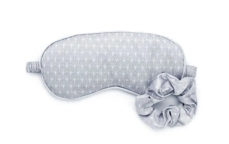 Lemon Lavender Silky Satin Eye Mask & Scrunchie Set