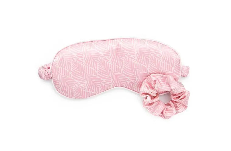 Lemon Lavender Silky Satin Eye Mask & Scrunchie Set