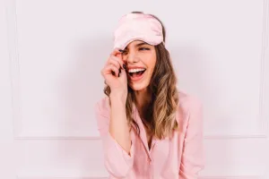 Lemon Lavender Silky Satin Eye Mask & Scrunchie Set