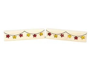 LIMITED! Red & Gold Star Banner 2 pc. Gem Block Set