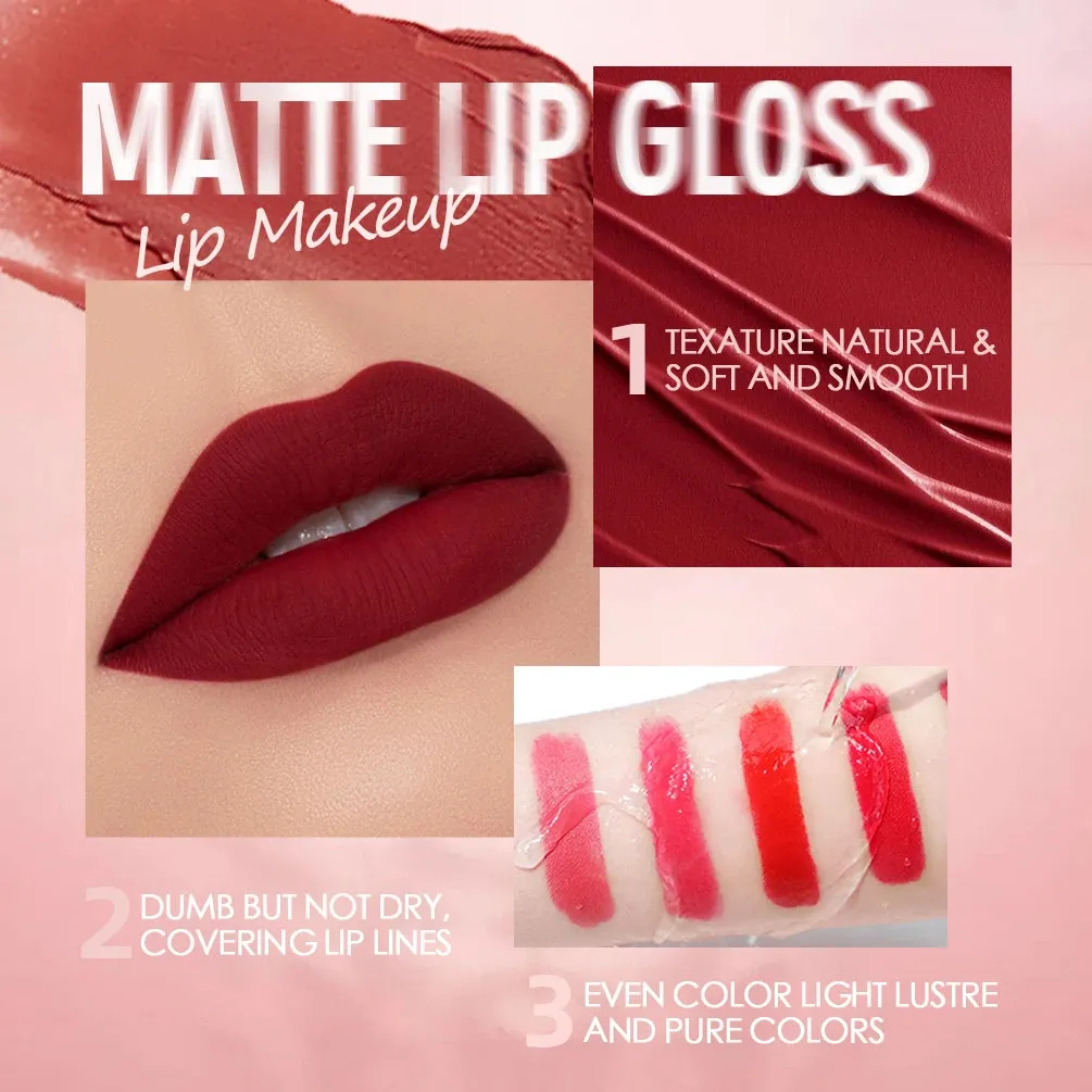Lip Gloss Liquid Lipstick: Waterproof, Long-lasting Lip Stain Makeup for Women.