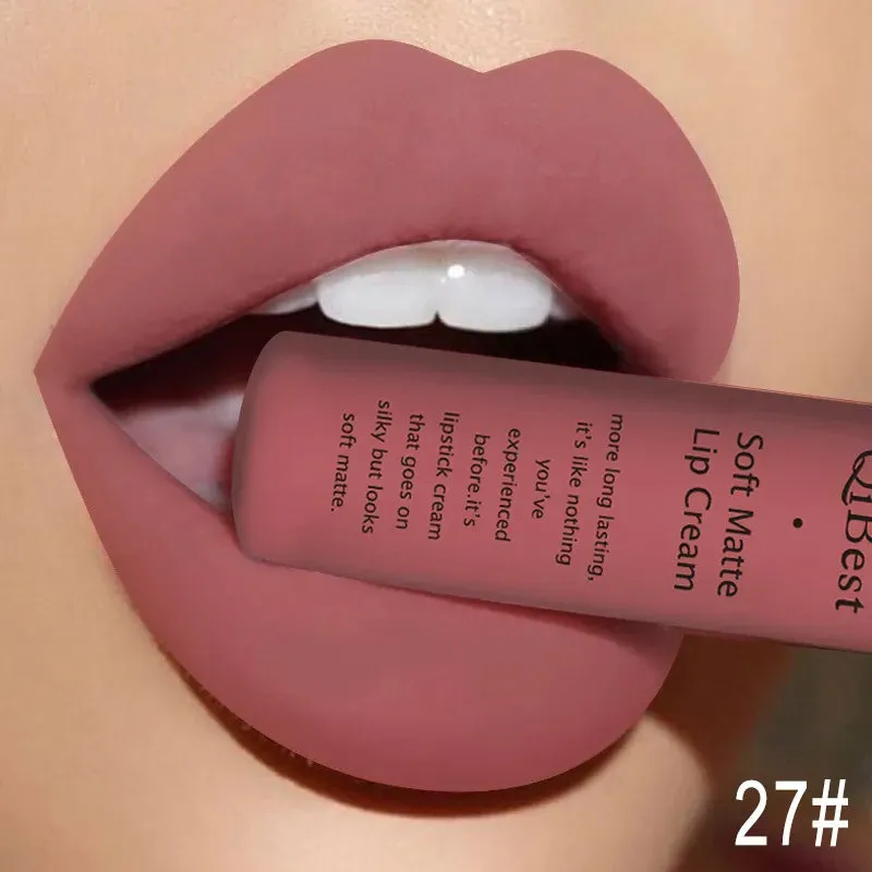 Lip Gloss Liquid Lipstick: Waterproof, Long-lasting Lip Stain Makeup for Women.