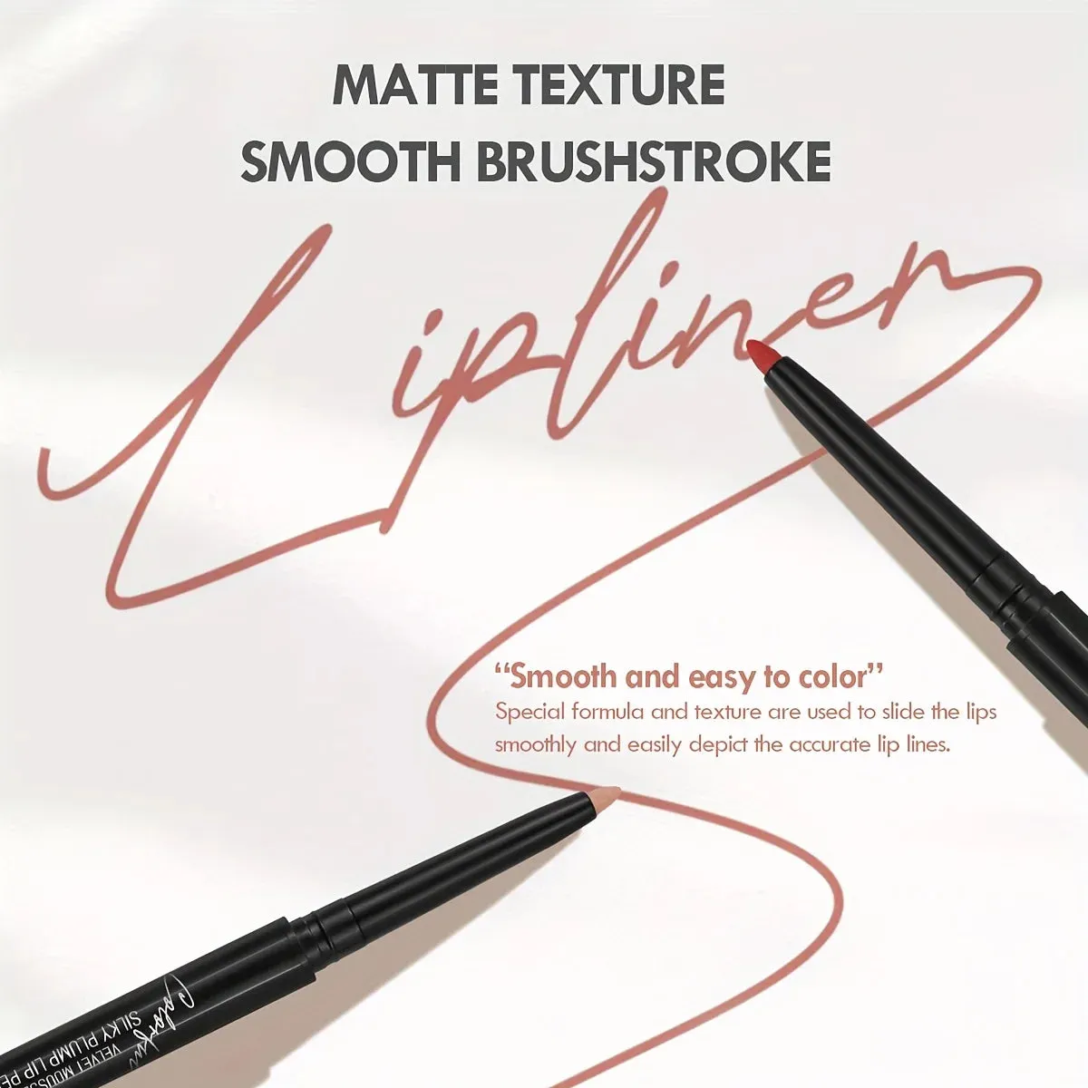 Long Lasting Lip Liner Pencil Lipstick Matte Smooth Waterproof Lipliner Non-stick Cup Lipstick Pen Beauty Makeup