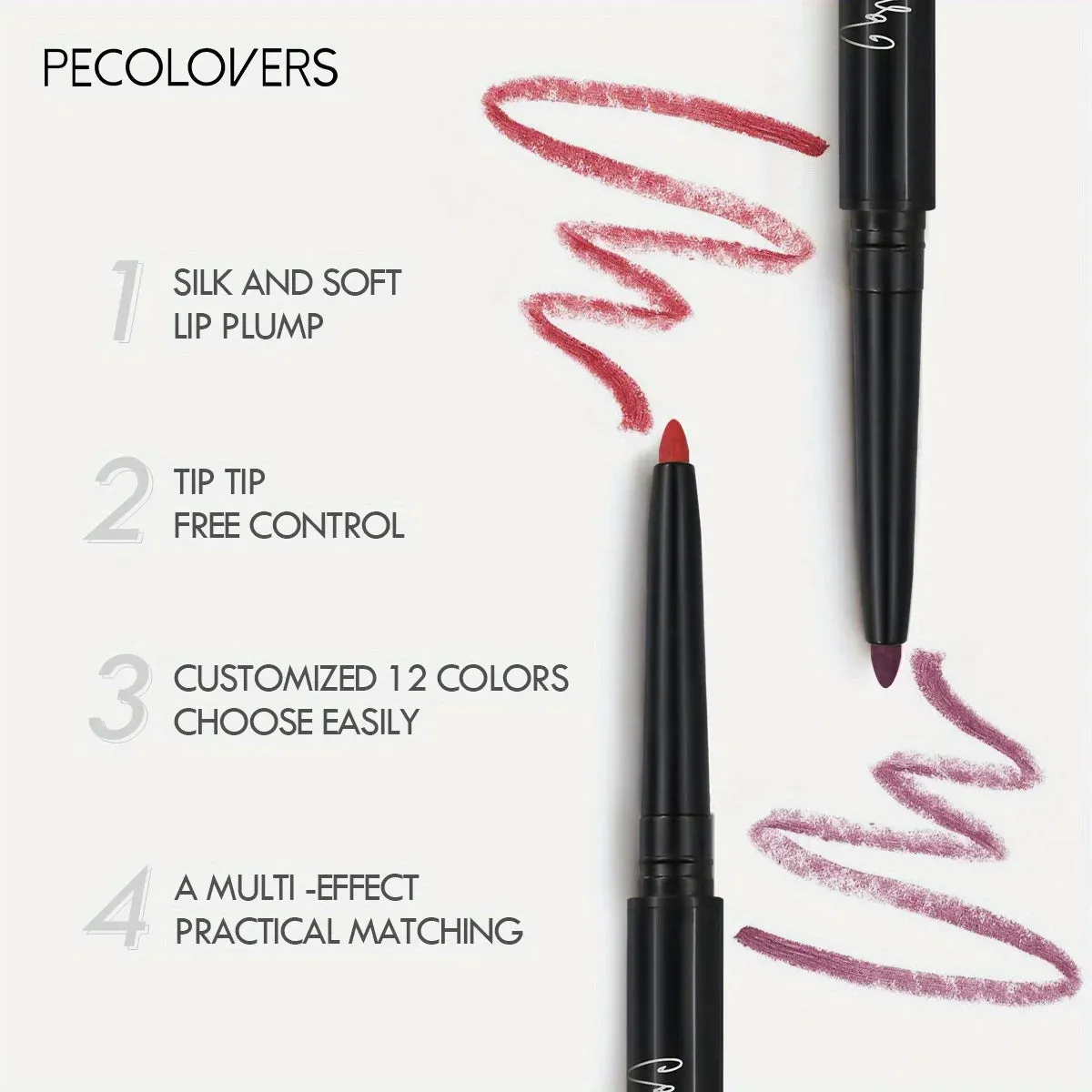Long Lasting Lip Liner Pencil Lipstick Matte Smooth Waterproof Lipliner Non-stick Cup Lipstick Pen Beauty Makeup
