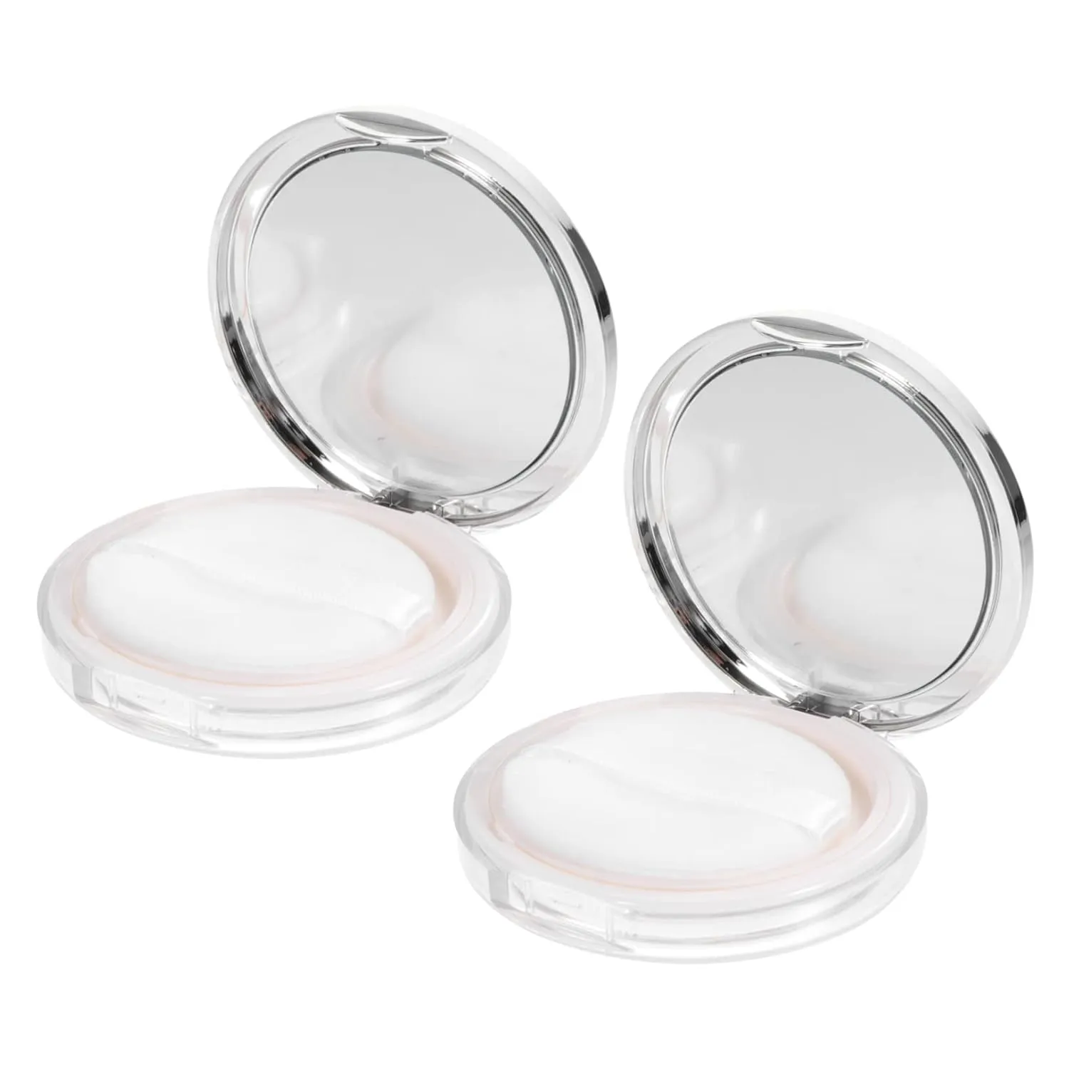Loose Powder Puff Box 2 Pack Powder Case Mesh Design Skin-friendly Material