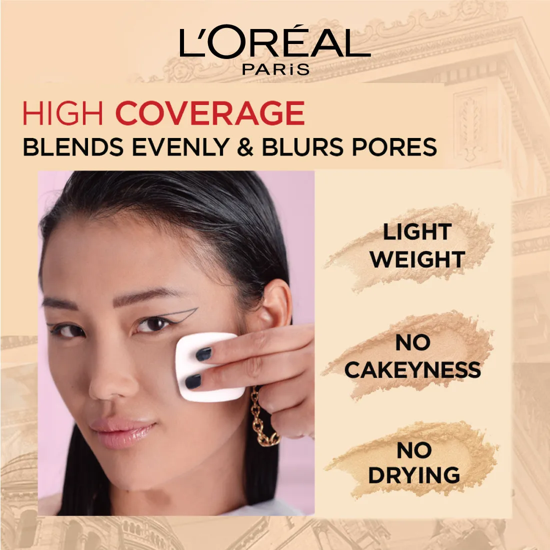 L’Oréal Paris Infallbile 24h Oil Killer High Coverage Compact Powder | Matte-Finish, Lightweight & Blendable & Compact For Face Makeup | With SPF 32 & PA     | 250 Radiant Sand
