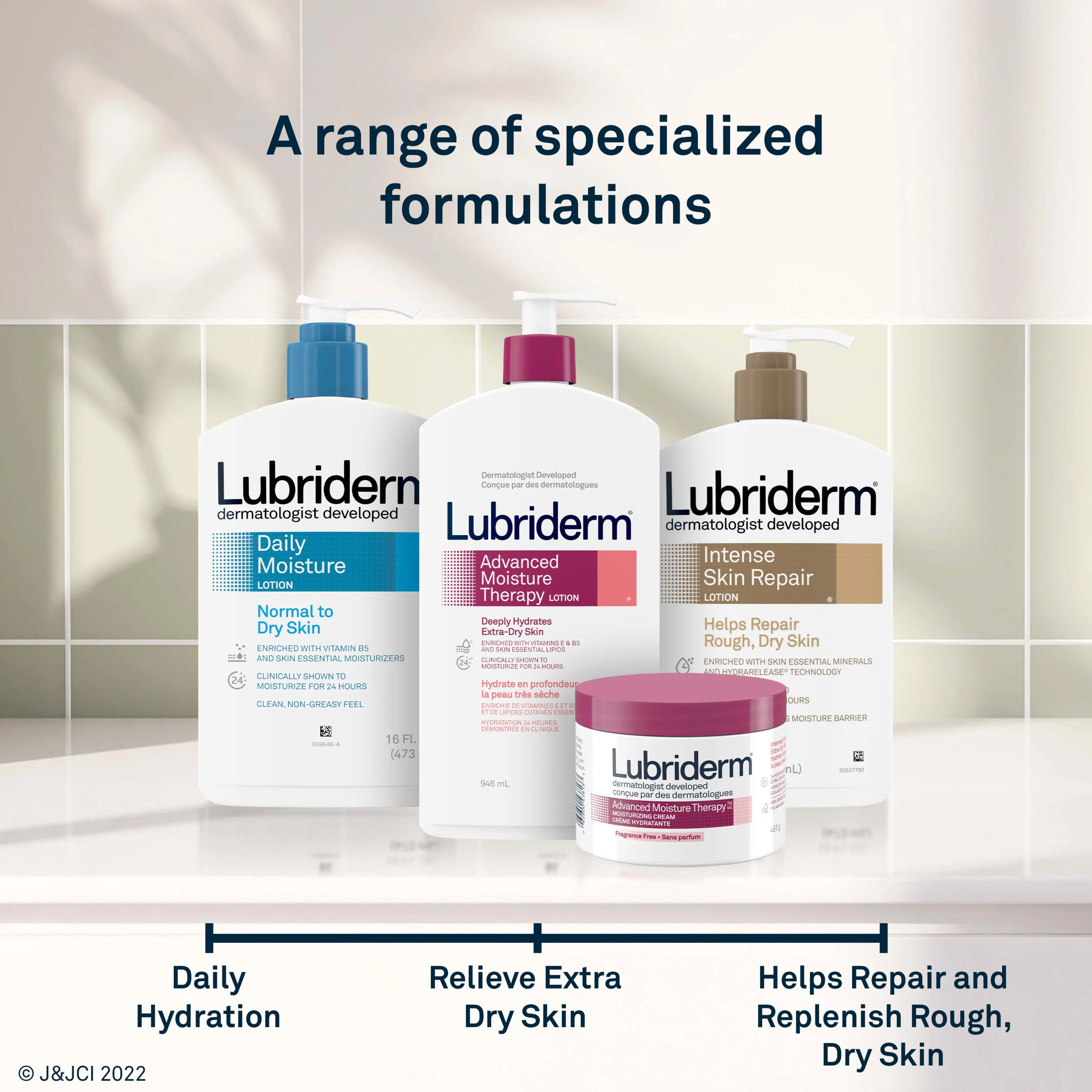 Lubriderm Advanced Therapy Fragrance-Free Lotion, Vitamin E, 32 fl. oz