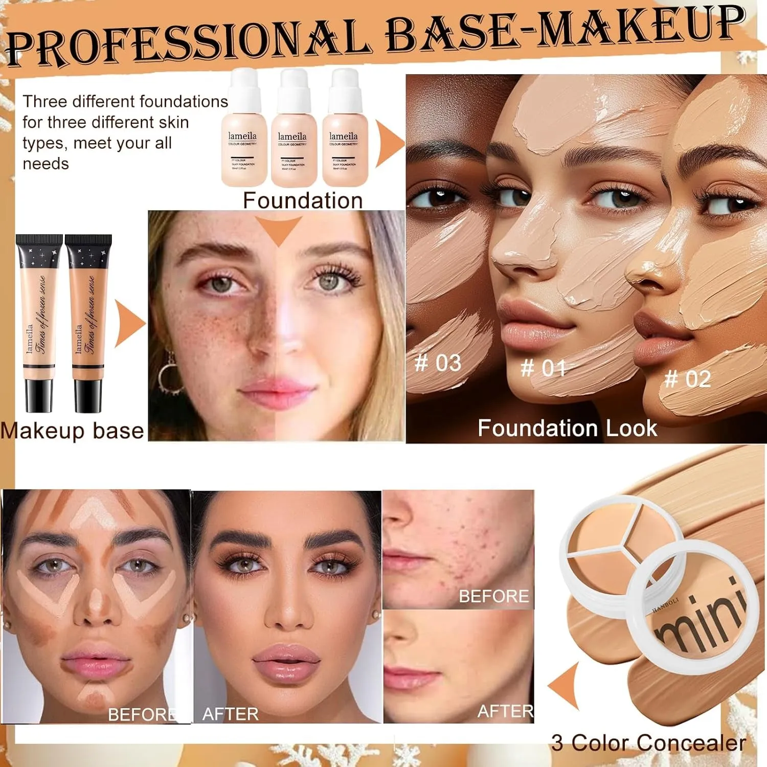 Makeup Kit for Women Full Kit, Makeup Set, Makeup Sets for Women Girls Teens, Make up Kit, Make up Set Includes Foundation 40 Color Eyeshadow Contour Stick Etc Cosmetic Make up Kits for Girls