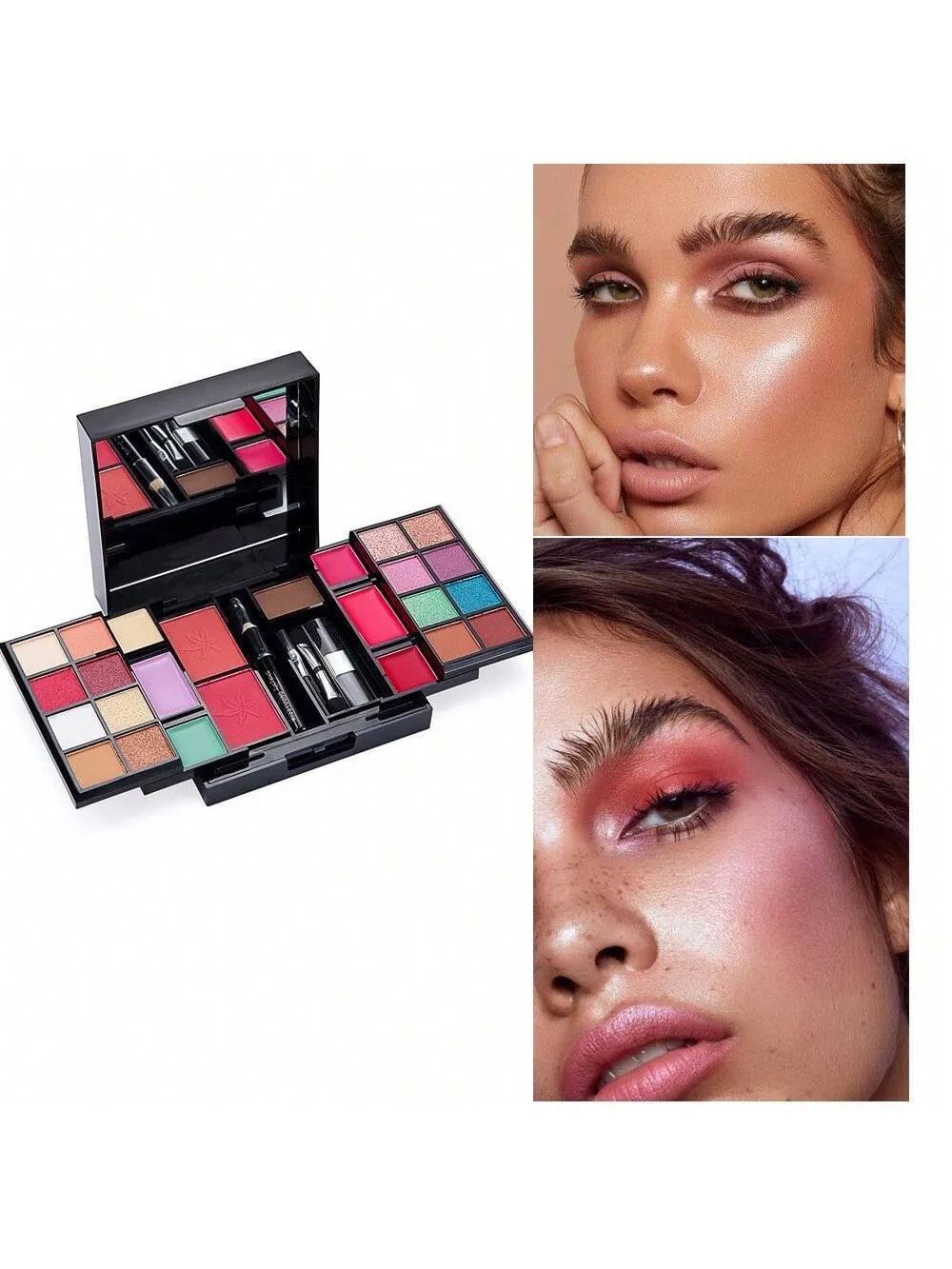 Makeup Kit For Women Full Kit,Face Makeup Product & Tool Set, 1Kit Eyeshadow Palette & Lip Gloss & Blush & Cosmetic Brush All-In-One Cosmetic Kit