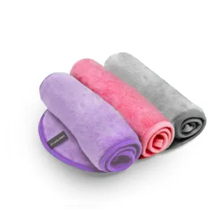Makeup Remover Cloth Reusable Microfiber Face Towel Washable, Facial Cleansing Cloths [3 Per Pack]