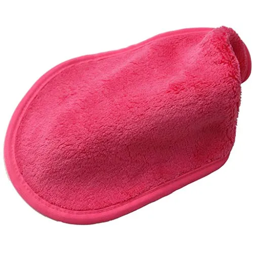 Makeup Remover - Facial Cleansing Cloth - Natural Makeup Remover-Works with Warm Water - Waterproof Mascara Remover - Perfect for Sensitive Skin -Pink