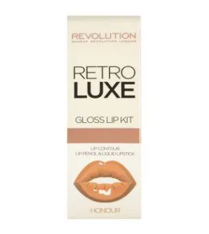 Makeup Revolution - Gloss Lip Kit Retro Luxe - Honour